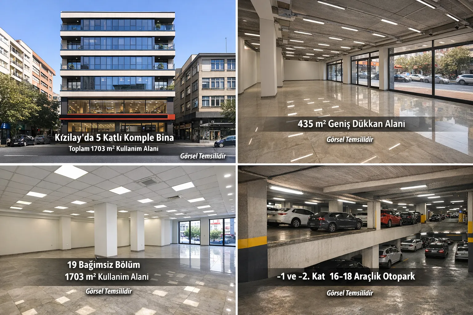 Kızılay'da 5 Katlı Komple Bina